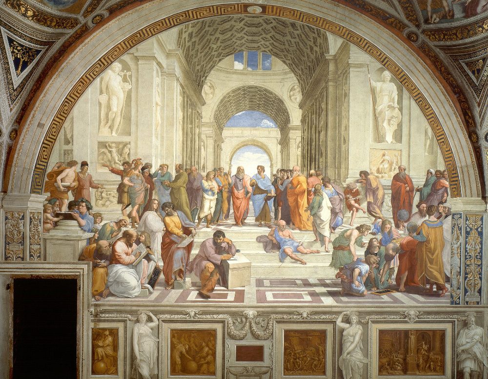 Scoala de Filosofie a lui Platon - Fresca pictorului Rafael