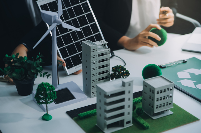 planseta cu cladiri si copaci