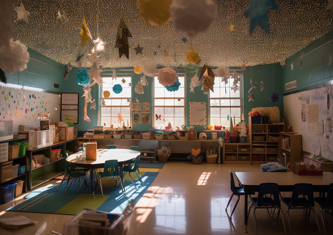 Sala de clasa moderna