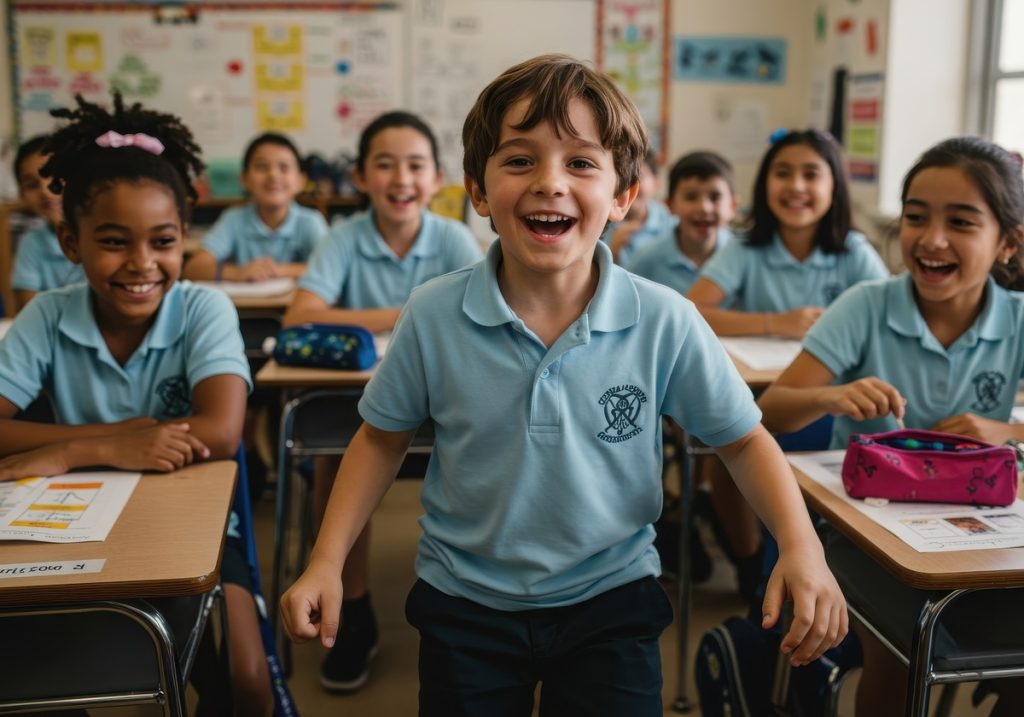 Copii in clasa la scoala