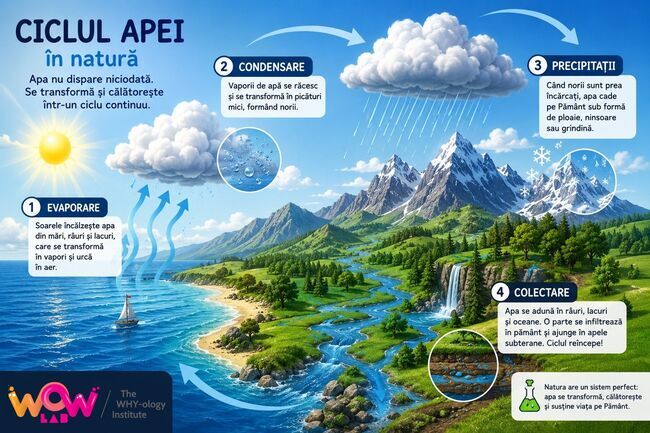 Vizual cu ciclul apei in natura
