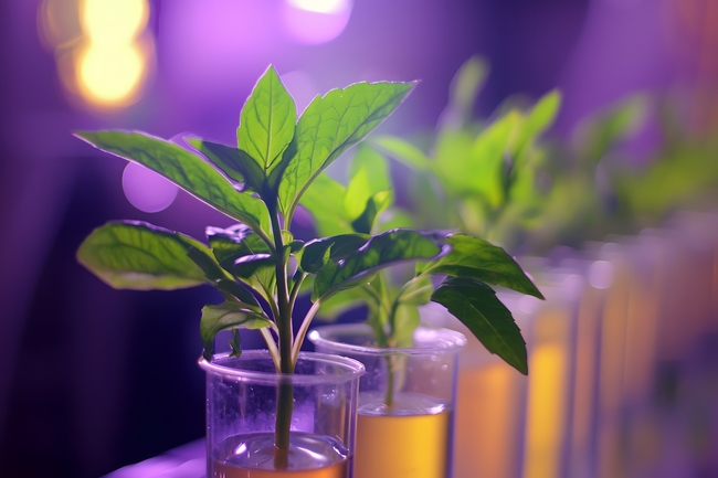 plante care cresc in tuburi in laborator